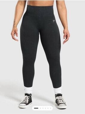 Gymshark Black Ribbed High-Waist Leggings